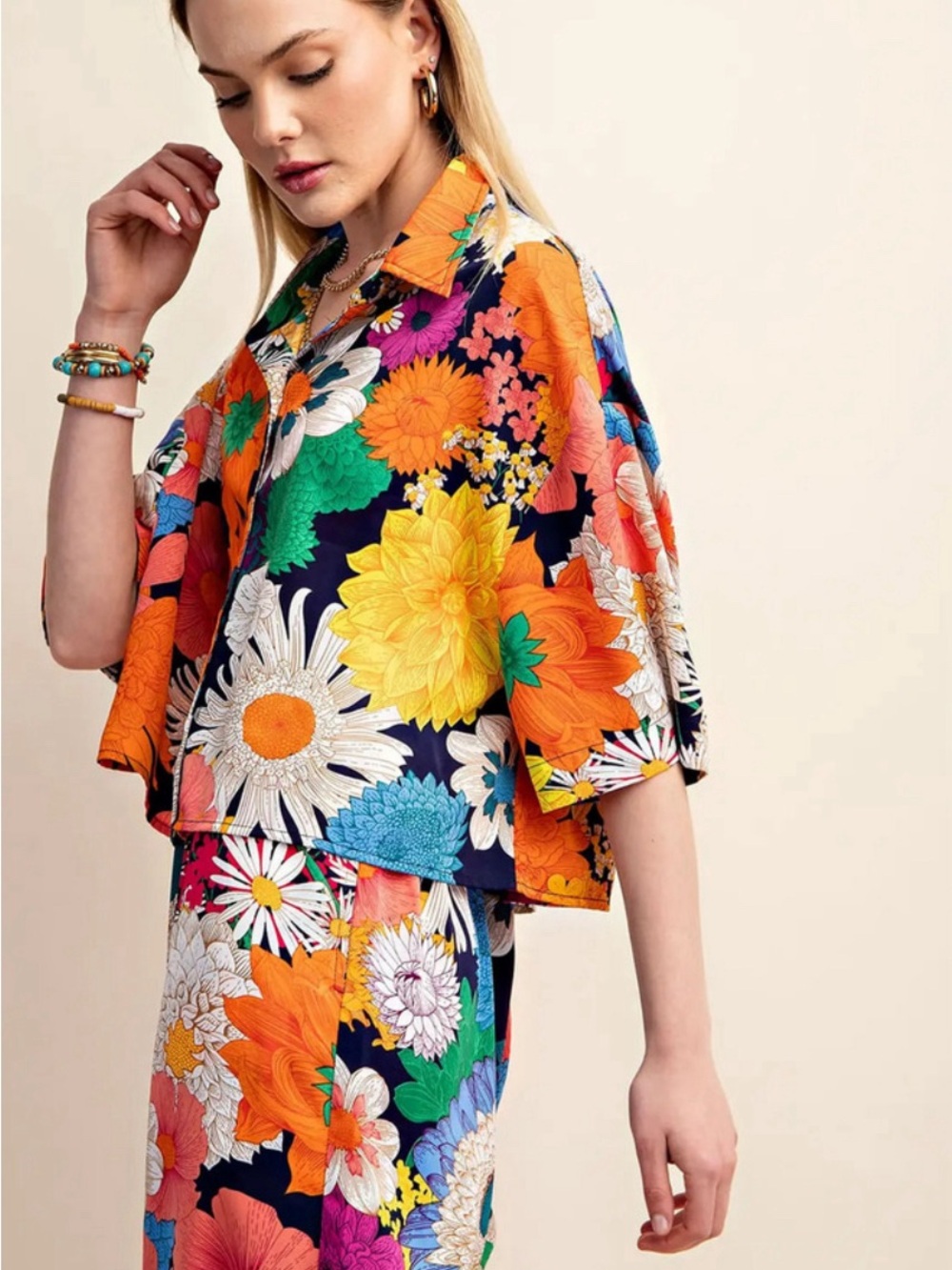 GiGio Floral Pants + Top set - Picture 5 of 9